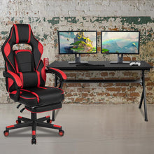 Load image into Gallery viewer, Gaming Desk/Headphone Hook/Removable Mousepad Top & Red Back/Arms Gaming Chair