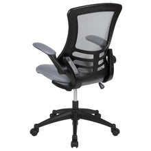 Load image into Gallery viewer, Mid-Back Dark Gray Mesh Swivel Ergonomic Task Office Chair with Flip-Up Arms