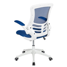 Load image into Gallery viewer, Mid-Back Blue Mesh Swivel Ergonomic Task Office Chair