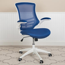 Load image into Gallery viewer, Mid-Back Blue Mesh Swivel Ergonomic Task Office Chair