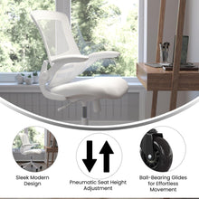 Load image into Gallery viewer, Mid-Back White Mesh Swivel Task Office Chair with White Frame