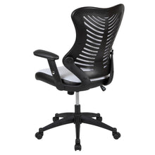 Load image into Gallery viewer, High Back Designer White Mesh Executive Swivel Office Chair with Adjustable Arms