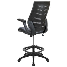 Load image into Gallery viewer, High Back Dark Gray Mesh Spine-Back Drafting Chair