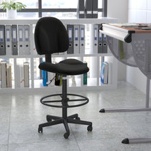 Load image into Gallery viewer, Black Fabric Drafting Chair (Cylinders: 22.5''-27''H or 26''-30.5''H)