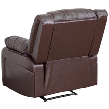 Load image into Gallery viewer, Brown LeatherSoft Recliner