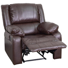 Load image into Gallery viewer, Brown LeatherSoft Recliner