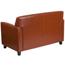 Load image into Gallery viewer, Diplomat Cognac LeatherSoft Loveseat