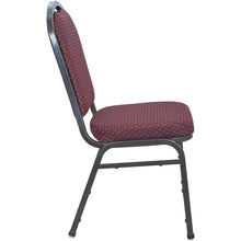 Load image into Gallery viewer, Advantage Premium Burgundy-patterned Crown Back Banquet Chair - Silver Vein