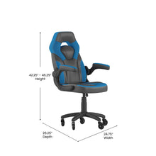 Load image into Gallery viewer, X10 Gaming Chair Racing Office Computer Chair, Blue/Black LeatherSoft