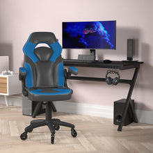 Load image into Gallery viewer, X10 Gaming Chair Racing Office Computer Chair, Blue/Black LeatherSoft
