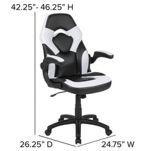 Load image into Gallery viewer, X10 Gaming Chair Racing Office Computer Swivel Chair, White/Black LeatherSoft