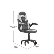 Load image into Gallery viewer, X10 Gaming Chair Racing Office Computer Chair, White/Black LeatherSoft