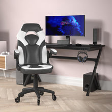 Load image into Gallery viewer, X10 Gaming Chair Racing Office Computer Chair, White/Black LeatherSoft