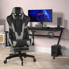 Load image into Gallery viewer, X30 Gaming Chair Racing Computer Chair with Back, Slide-Out Footrest, in Gray