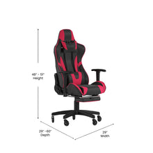 Load image into Gallery viewer, X30 Gaming Chair Racing Computer Chair with Back, Slide-Out Footrest, in Red