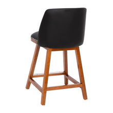 Load image into Gallery viewer, Set of 2 24 Inch Upholstered Counter Stools with Silver Nailhead Trim, Black