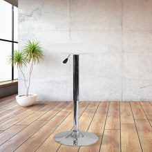 Load image into Gallery viewer, 23.75'' Round Adjustable Height White Wood Table