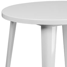Load image into Gallery viewer, Commercial Grade 30" Round White Metal Indoor-Outdoor Table