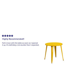 Load image into Gallery viewer, Commercial Grade 30" Round Yellow Metal Indoor-Outdoor Table