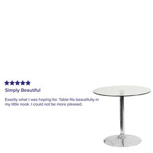 Load image into Gallery viewer, 31.5'' Round Glass Table with 29''H Chrome Base
