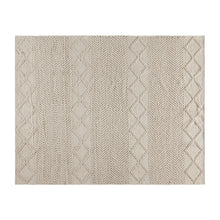 Load image into Gallery viewer, 8' x 10' White, Ivory Geometric Design Handwoven Area Rug
