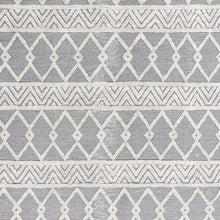 Load image into Gallery viewer, Geometric 8'x10' Area Rug - Hand Woven Gray Area Rug with Ivory Diamond Pattern