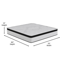 Load image into Gallery viewer, Firm 12 Inch Hybrid Pocket Spring Mattress, King Mattress in a Box