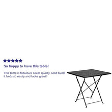 Load image into Gallery viewer, Commercial Grade 28" Square Black Indoor-Outdoor Steel Folding Patio Table