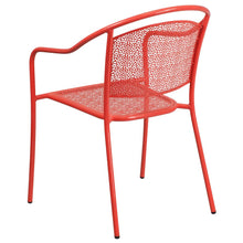 Load image into Gallery viewer, Commercial Grade Coral Indoor-Outdoor Steel Patio Arm Chair with Round Back