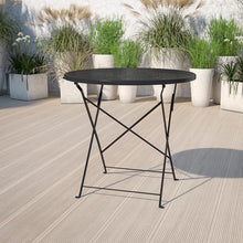 Load image into Gallery viewer, Commercial Grade 30" Round Black Indoor-Outdoor Steel Folding Patio Table