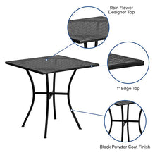 Load image into Gallery viewer, Commercial Grade 28" Square Black Indoor-Outdoor Steel Patio Table