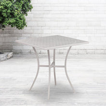 Load image into Gallery viewer, Commercial Grade 28" Square Light Gray Indoor-Outdoor Steel Patio Table