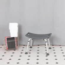 Load image into Gallery viewer, 300 Lb. Capacity, Adjustable Gray Bath, Shower Chair with Non-slip Feet