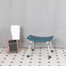 Load image into Gallery viewer, 300 Lb. Capacity, Adjustable Navy Bath, Shower Chair with Non-slip Feet
