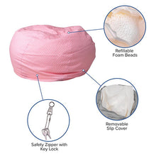 Load image into Gallery viewer, Oversized Light Pink Dot Refillable Bean Bag Chair for All Ages