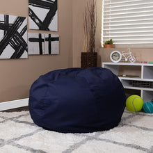 Load image into Gallery viewer, Oversized Solid Navy Blue Refillable Bean Bag Chair for All Ages