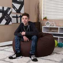 Load image into Gallery viewer, Oversized Solid Brown Refillable Bean Bag Chair for All Ages