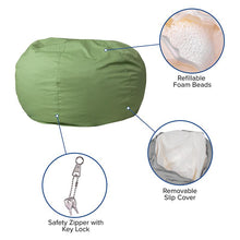 Load image into Gallery viewer, Oversized Solid Green Refillable Bean Bag Chair for All Ages