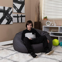 Load image into Gallery viewer, Oversized Solid Gray Refillable Bean Bag Chair for All Ages