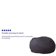 Load image into Gallery viewer, Oversized Solid Gray Refillable Bean Bag Chair for All Ages