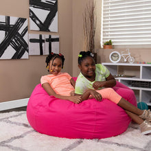 Load image into Gallery viewer, Oversized Solid Hot Pink Refillable Bean Bag Chair for All Ages