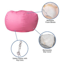 Load image into Gallery viewer, Oversized Solid Light Pink Refillable Bean Bag Chair for All Ages