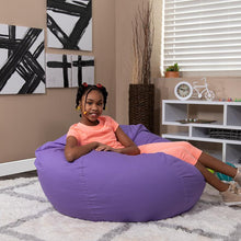 Load image into Gallery viewer, Oversized Solid Purple Refillable Bean Bag Chair for All Ages