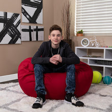 Load image into Gallery viewer, Oversized Solid Red Refillable Bean Bag Chair for All Ages