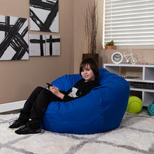 Load image into Gallery viewer, Oversized Solid Royal Blue Refillable Bean Bag Chair for All Ages