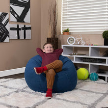 Load image into Gallery viewer, Small Denim Refillable Bean Bag Chair for Kids and Teens