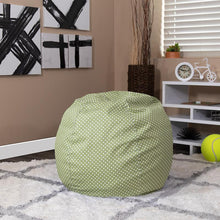 Load image into Gallery viewer, Small Green Dot Refillable Bean Bag Chair for Kids and Teens