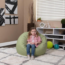 Load image into Gallery viewer, Small Green Dot Refillable Bean Bag Chair for Kids and Teens