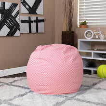 Load image into Gallery viewer, Small Light Pink Dot Refillable Bean Bag Chair for Kids and Teens