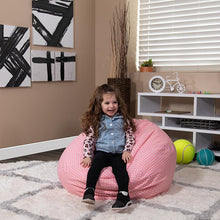 Load image into Gallery viewer, Small Light Pink Dot Refillable Bean Bag Chair for Kids and Teens
